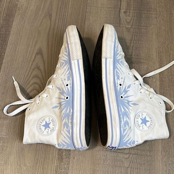 Converse Disney Frozen Elsa All Star Chuck Taylor Hi-Top Shoes Junior Size 5 - Picture 6 of 12